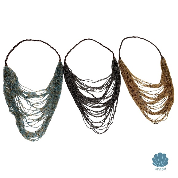 LAMU Beaded Necklace - Black - Picture 2 of 5